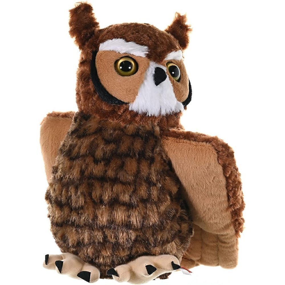 12 Inches Great  Horned Owl Plush Stuffed Animal Toy for Kids - Picture 4 of 7